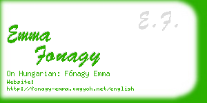 emma fonagy business card